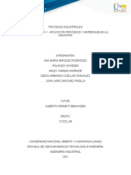 Procesos industriales y selección de materiales