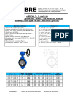 ARTICULO: 5103-5109 Válvula de Mariposa Tipo "Wafer" Con Reductor Manual