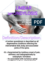 Lumber Spondylosis