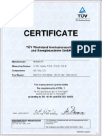 TÜV Certificate for Maihak S 700 Emission Monitoring System