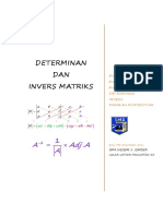 1 DETERMINAN Dan INVERS MATRIKS