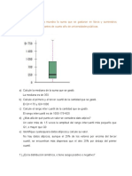 El Diagrama de Caja Muestra La Suma Que Se Gastaron en Libros y Suministros Durante Un Año Los Estudiantes de Cuarto Año de Universidades Públicas