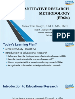Quantitative Research Methodology (ED604) : Yanuar Dwi Prastyo, S.Pd. I., MA., PH.D