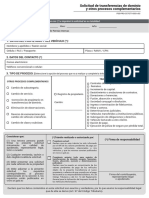 Solicitud Transferencias de Dominio y Otros Procesos Complementarios