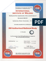 Lnsrrrure of Weldrng: LLW Authorised National Body