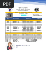 Congratulation S!: Media and Information Literacy Timetable