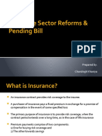 Insurance Sector Reforms & Pending Bill: Prepared By: Chandrajit Khaniya