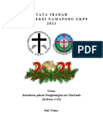 Tata Ibadah Natal Seksi Namaposo GKPS 2021