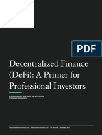 Decentralized Finance (Defi) : A Primer For Professional Investors