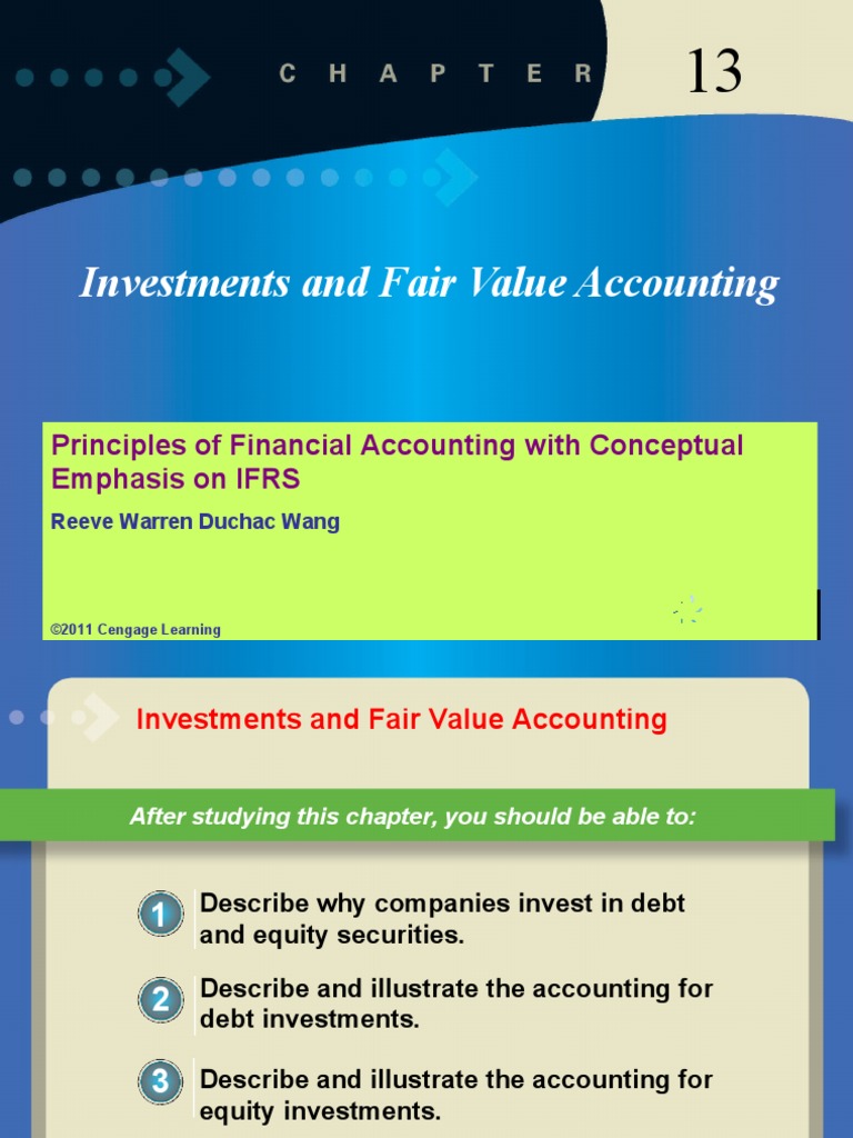 Investments and Fair Value Accounting Principles of Financial