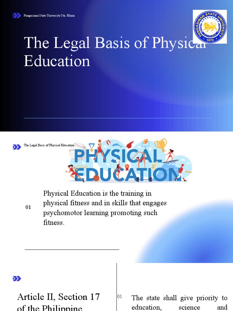 Legal Basis of Physical Education | PDF | Physical Education | Sports