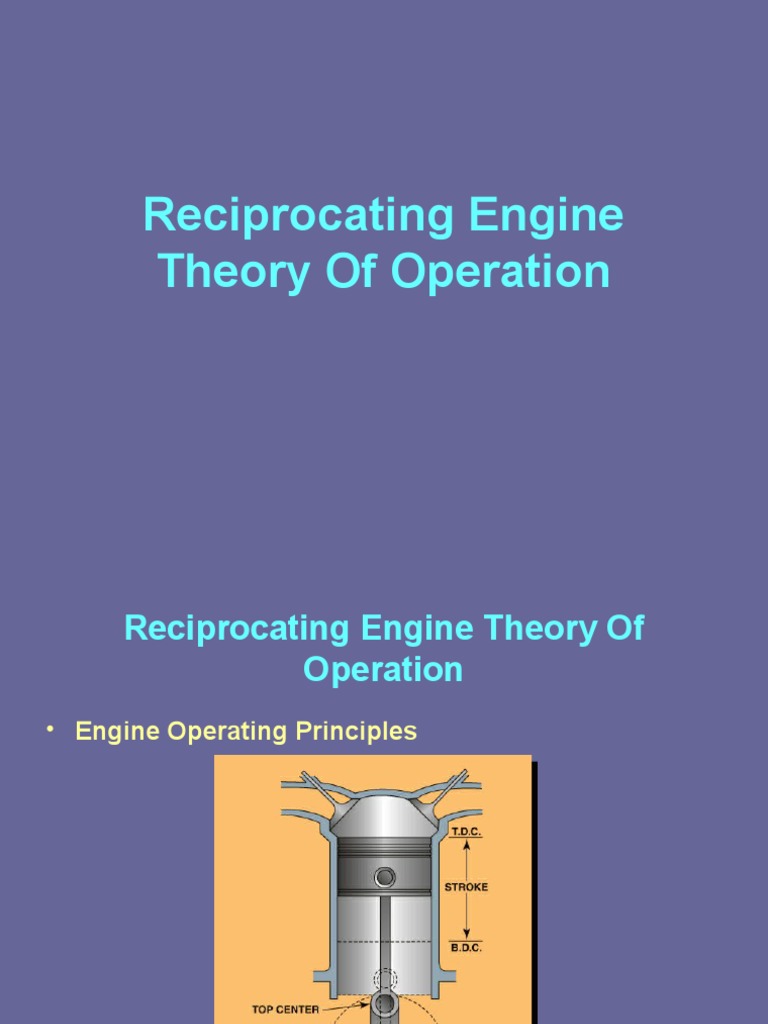 Reciprocating Engine Operation Explained | PDF | Internal Combustion ...