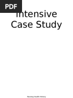 Intensive Case Study: Nursing Health History Biographic Data