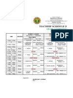 Teachers Schedule 2021 2022