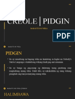 Creole at Pidgin