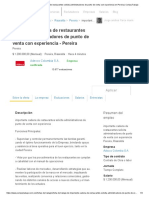 Importante Cadena de Restaurantes Solicita Administradores de Punto de Venta Con Experiencia en Pereira - CompuTrabajo