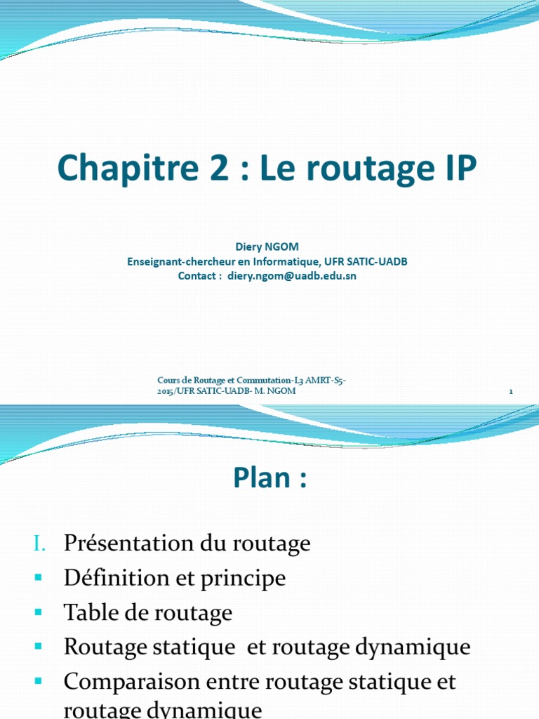 Routage IP : Concepts et Algorithmes | PDF | Routage | Protocoles Internet