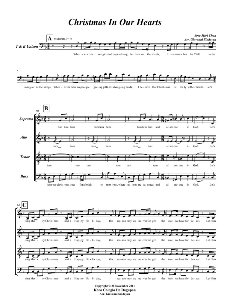 Christmas in Our Hearts SATB Full Score PDF