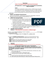 Field Study 1- Learning Needs of Different Age Groups