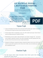 Power Point Kelompok 2 Fiqih - Tujuan, Manfaat, Dasar - Dasar, Dan Karakteristik Fiqh