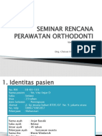 SEMINAR RENCANA PERAWATAN ORTHODONTI Pasien Vita