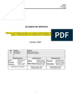 Alcance de Servicio de Traslado de Lodos Con Cisterna y Mantenimiento de Infraestructura Hidráulica