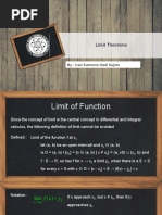 Limit Theorems: By: Ivan Sutresno Hadi Sujoto