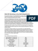 SPE 2016 GWD Workshop Summary