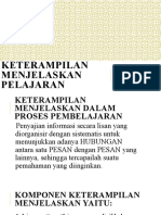 Keterampilan Menjelaskan Pelajaran