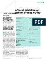 Summary of Joint Guideline On The Management of Long COVID: Steve Chaplin