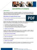 Duties and Responsibilities of Company Directors