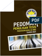 Buku Pedoman Penulisan Tesis Pasca Tahun 2021