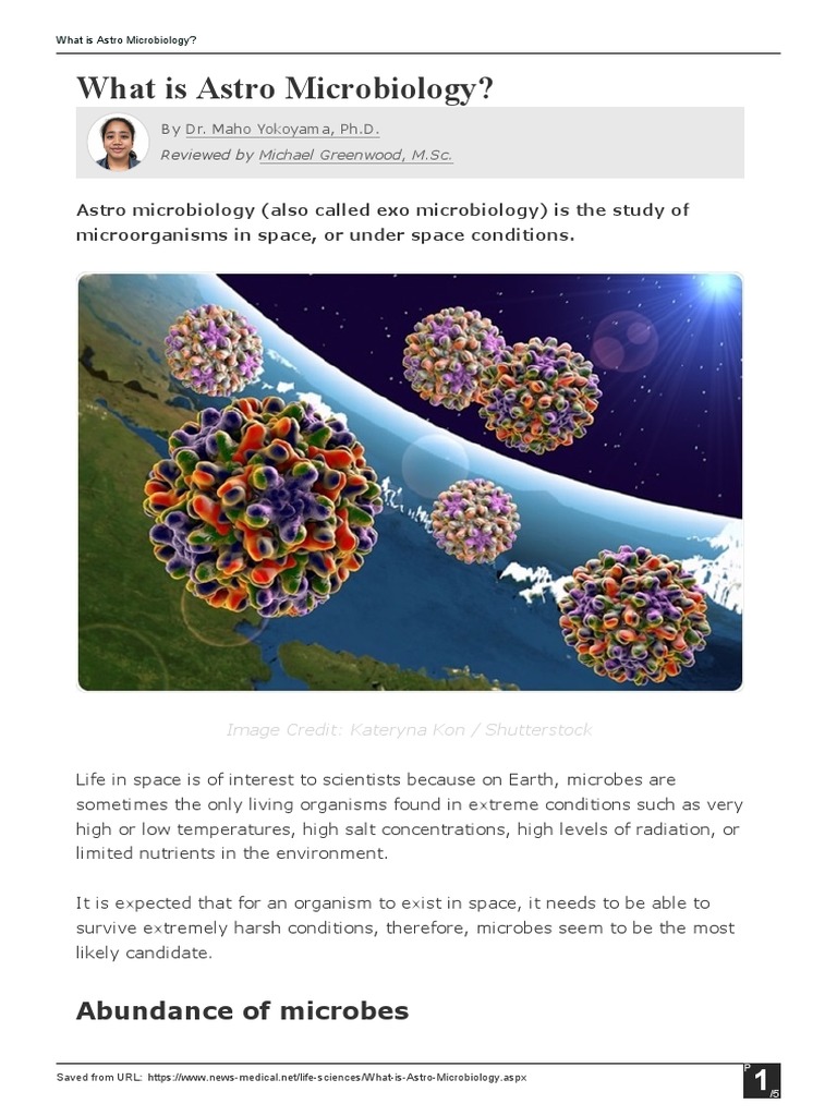 Understanding Astro Microbiology | PDF | Microorganism | Biology