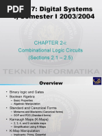 EE207: Digital Systems I, Semester I 2003/2004: CHAPTER 2-I: Combinational Logic Circuits (Sections 2.1 - 2.5)