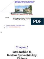 Cryptography Theory: Department of Aerospace Electronics
