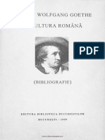 Goethe in Cultura Romana Bibliografie