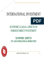 International Investment: Economic & Legal Aspects of Foreign Direct Investment