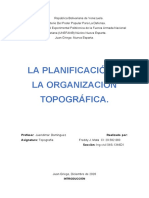 Trabajo de La Planificación y Organización Topográfica