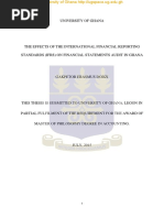 The Effects of The International Financial Reporting Standards (Ifrs) On Financial Statements Audit in Ghana - 2015