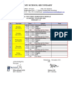 Final Test First Semester Schedule P1-P3