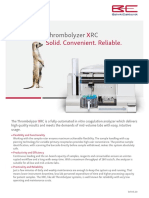 Thrombolyzer XRC Automated Coagulation Analyzer
