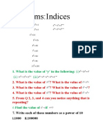Problems On Indices