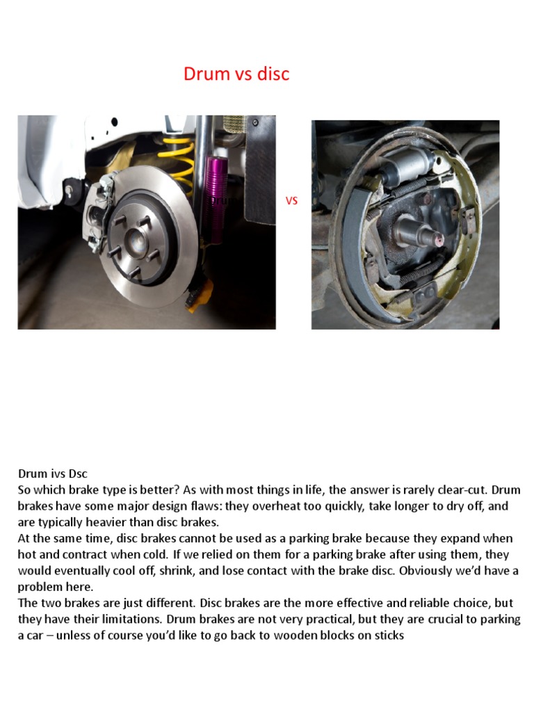 Drum Vs Disc Brake PDF
