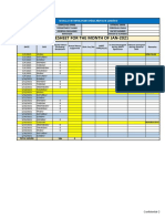 Timesheet For The Month of Jan-2021: Segula Technologies India Private Limited