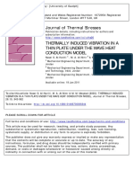 Thermally Induced Vibration in A Thin Plate Under The Wave Heat Conduction Model