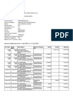 Mr. Asit Raj's bank account statement from 11 Apr 2021 to 11 Oct 2021
