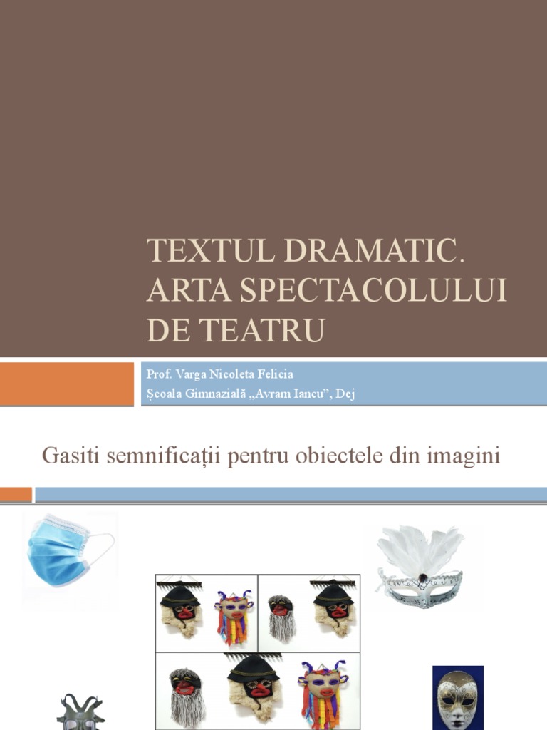 Textul Dramatic Introducere | PDF