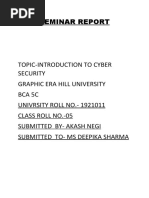 Cyber Security Seminar Report