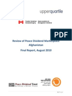 Upper Quartile Evaluation of Peace Dividend Marketplace - Afghanistan - CIDA Provisionally Provided Version