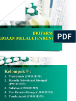 Biofarmasi  Kel. 9 Sediaan Parental (Farm 5G) ppt